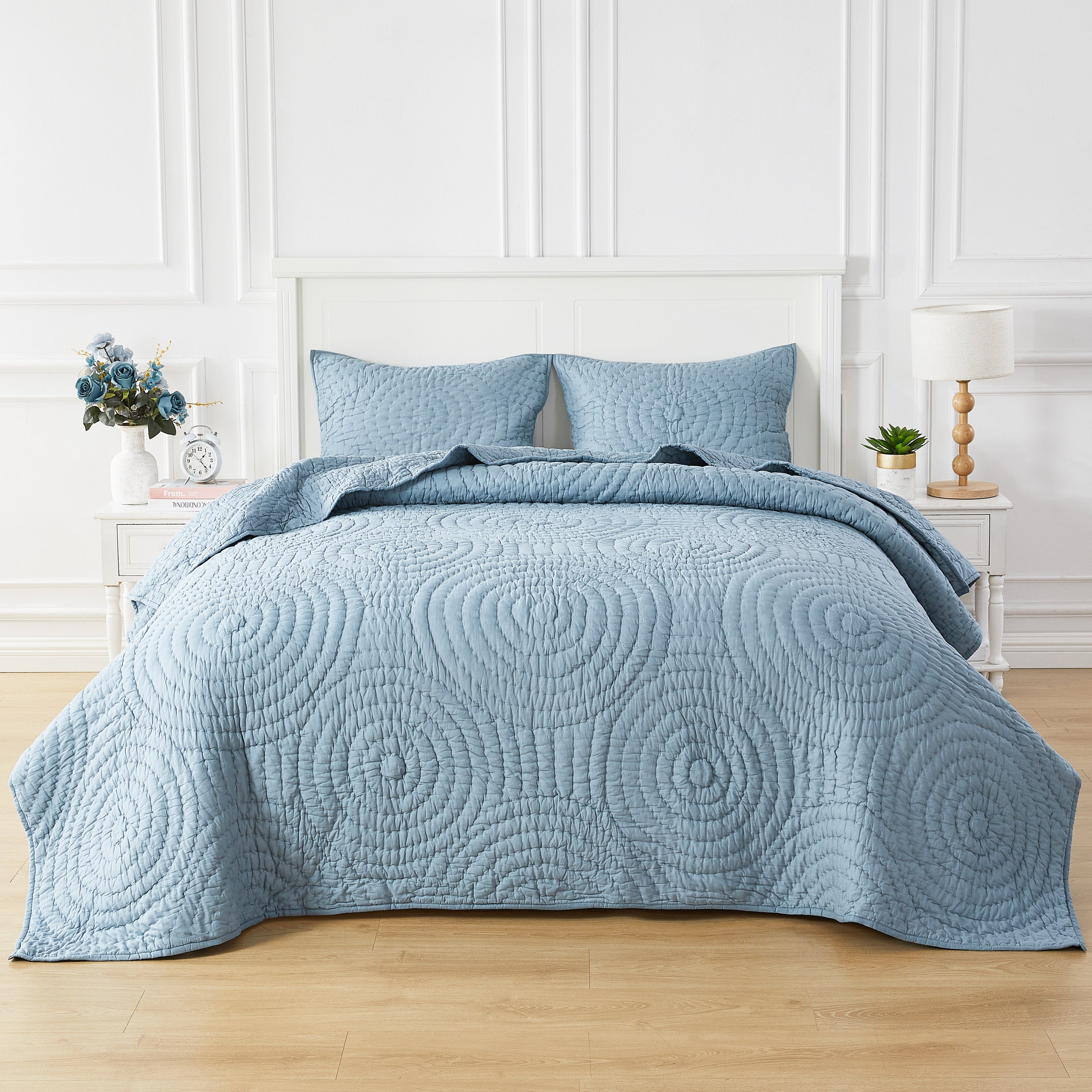 Halo Cotton Voile Handgesticktes Quilt-Set