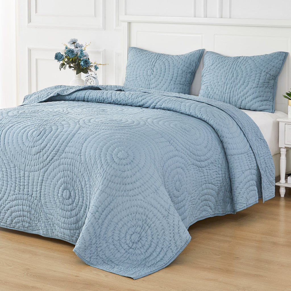 Halo Cotton Voile Handgesticktes Quilt-Set