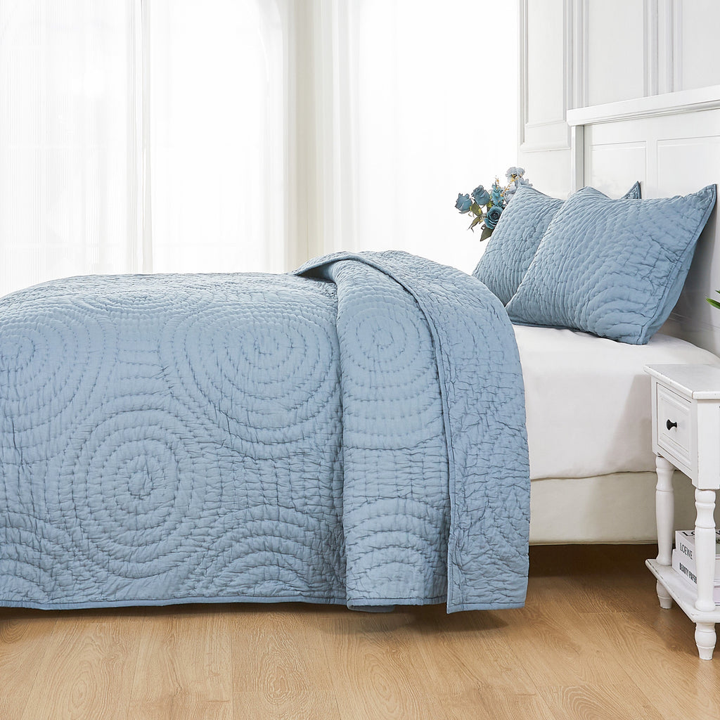 Halo Cotton Voile Handgesticktes Quilt-Set