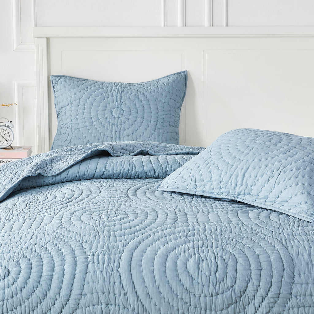 Halo Cotton Voile Handgesticktes Quilt-Set