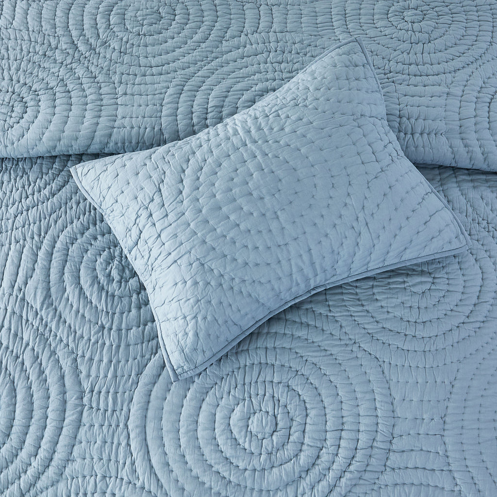 Halo Cotton Voile Handgesticktes Quilt-Set
