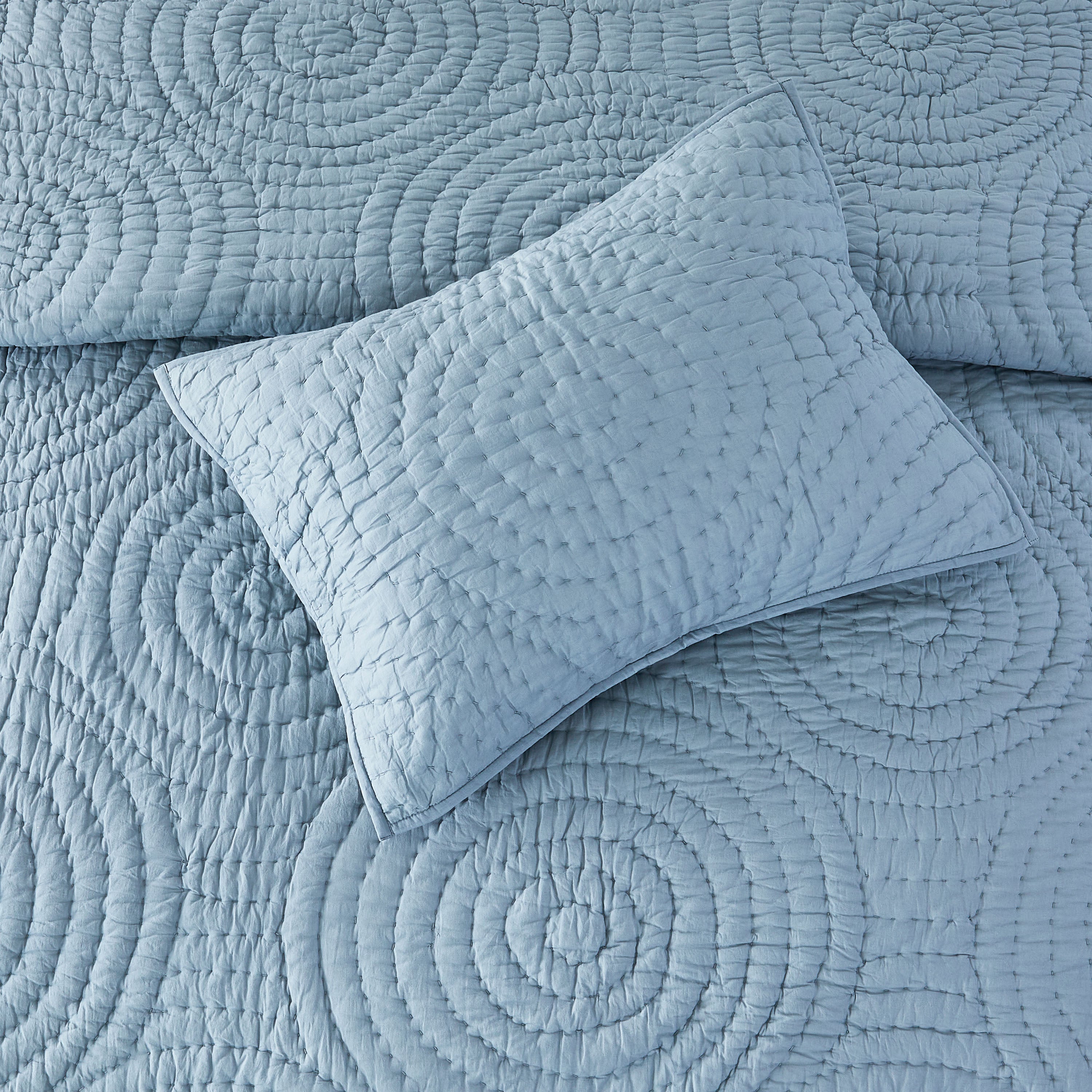 Halo Cotton Voile Handgesticktes Quilt-Set