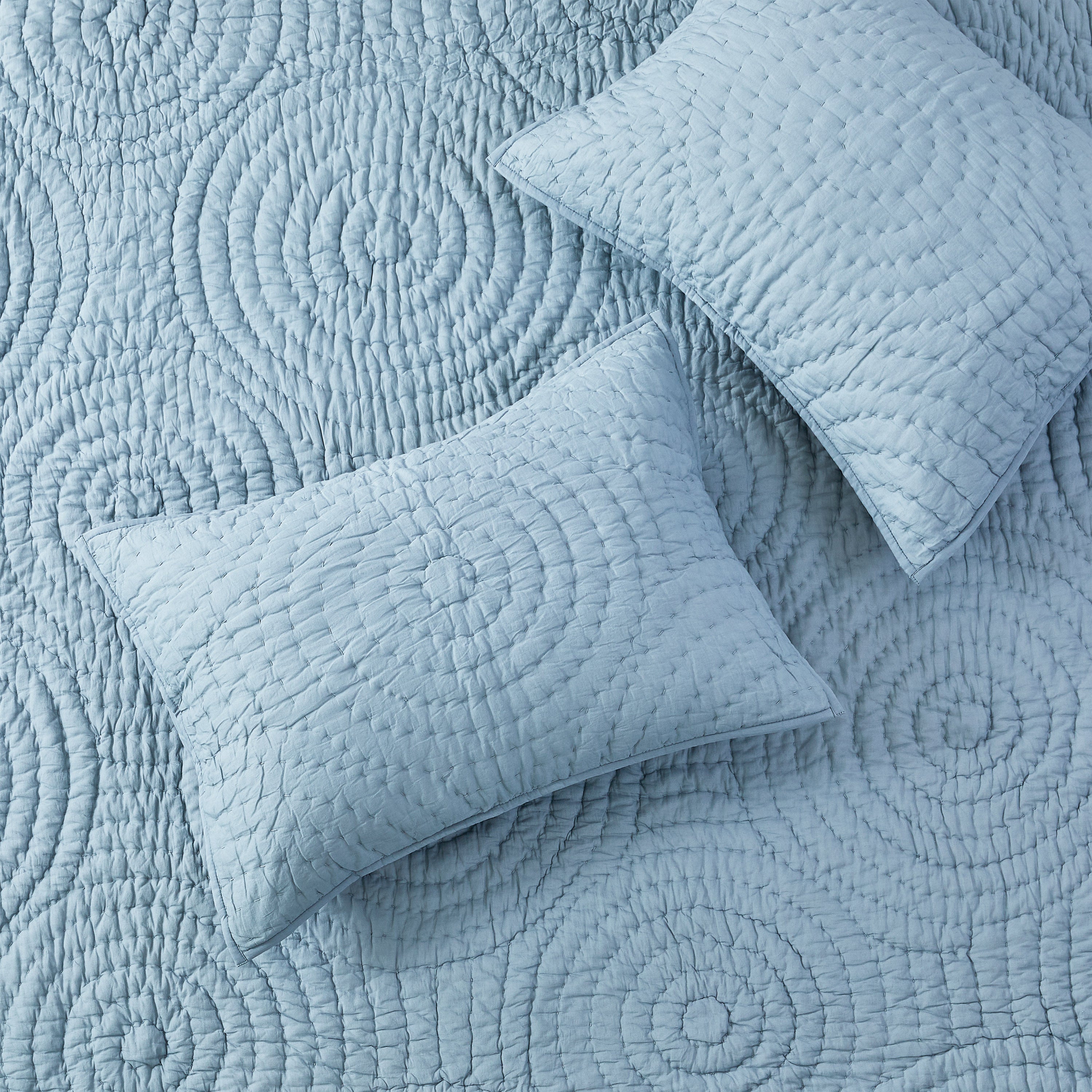 Halo Cotton Voile Handgesticktes Quilt-Set