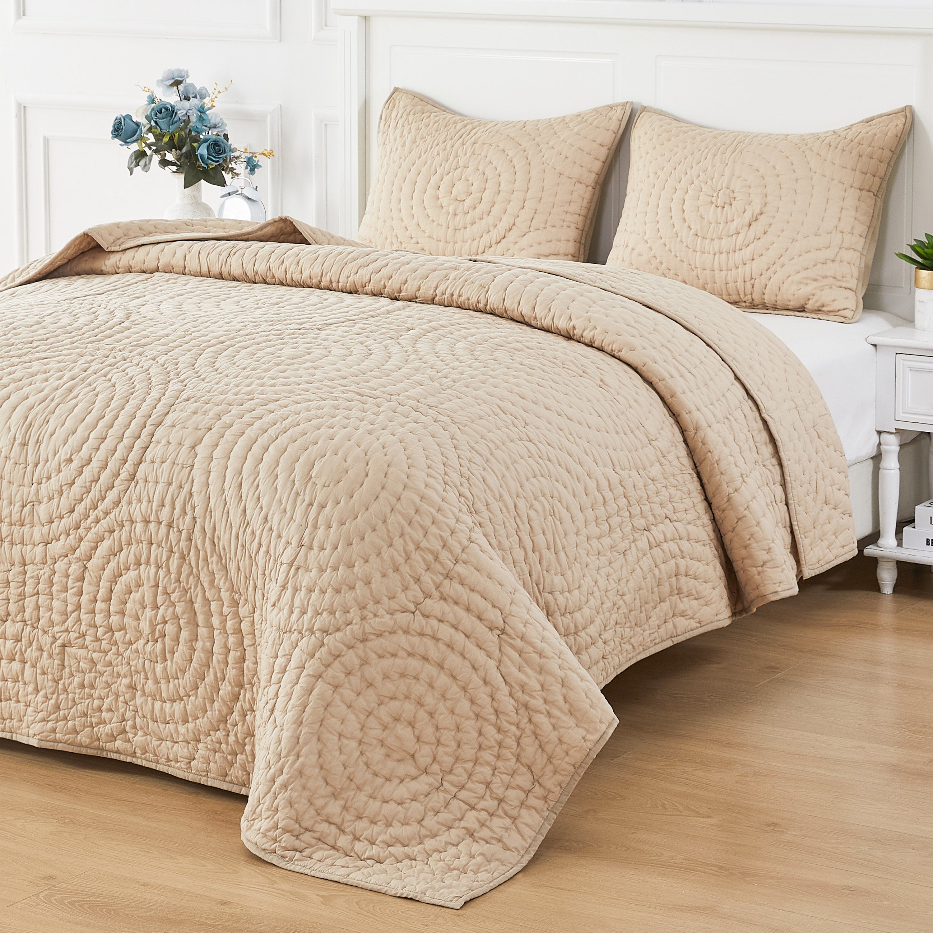 Halo Cotton Voile Handgesticktes Quilt-Set