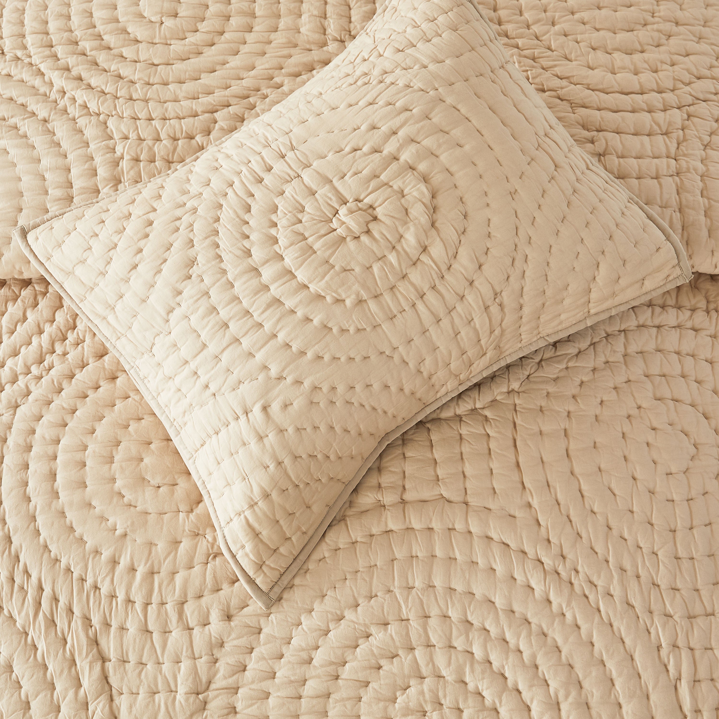 Halo Cotton Voile Handgesticktes Quilt-Set