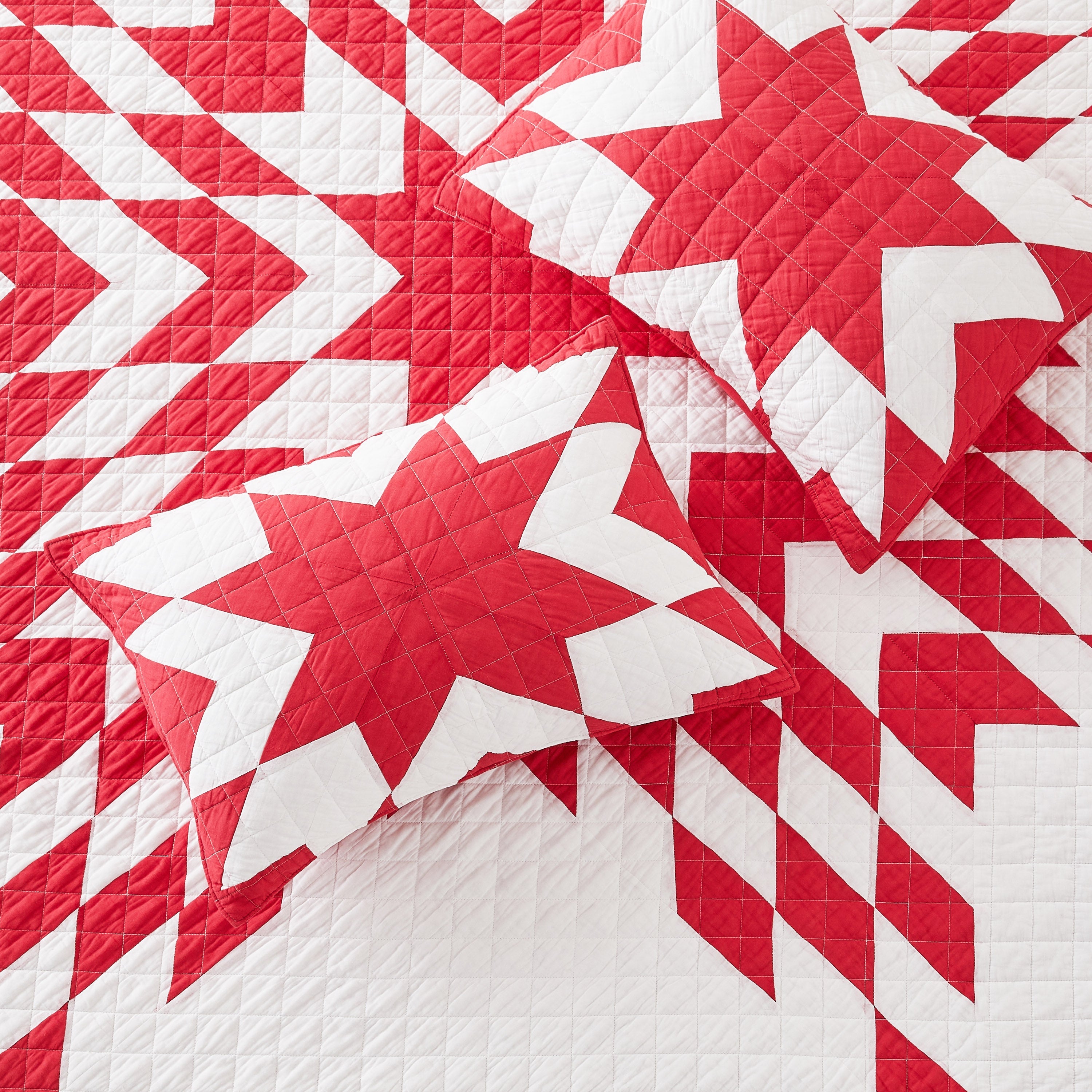 Patchwork-Tagesdecken-Set aus Baumwolle mit Sternenmuster