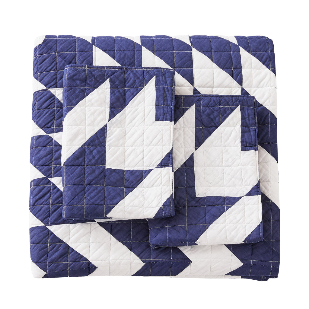 Patchwork-Tagesdecken-Set aus Baumwolle mit Sternenmuster
