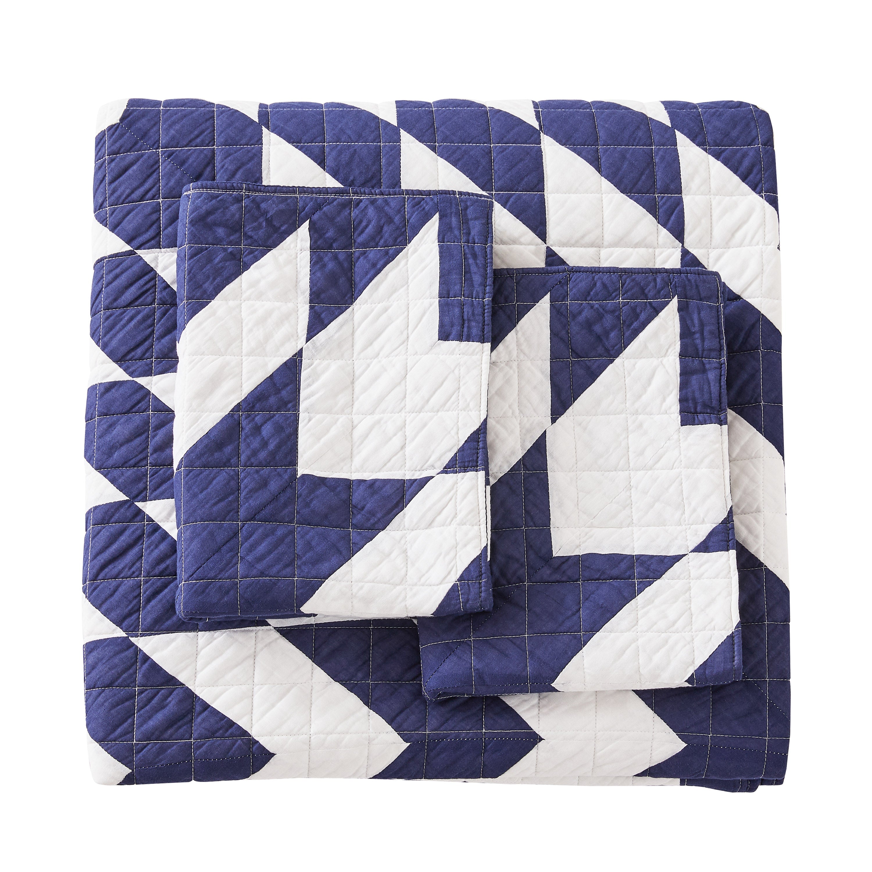 Patchwork-Tagesdecken-Set aus Baumwolle mit Sternenmuster