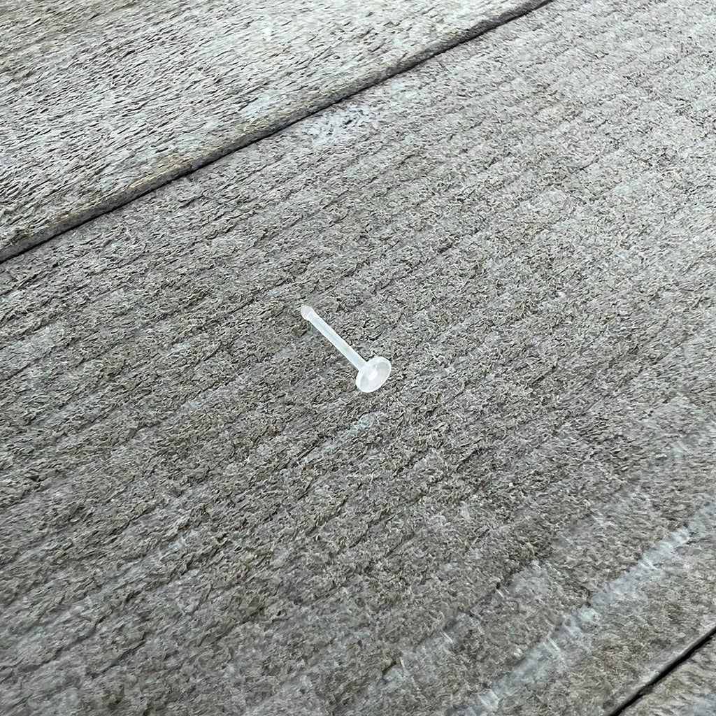 20G Clear Flat Bioplast Nose Retainer