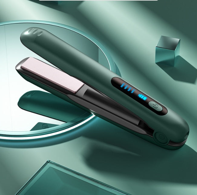 Kabelloser Haarglätter, Mini 2-in-1 Lockenwickler, USB, 5000 mAh, max. 200 Grad, tragbar, kabellos, 4 Stufen, trocken und nass verwendbar