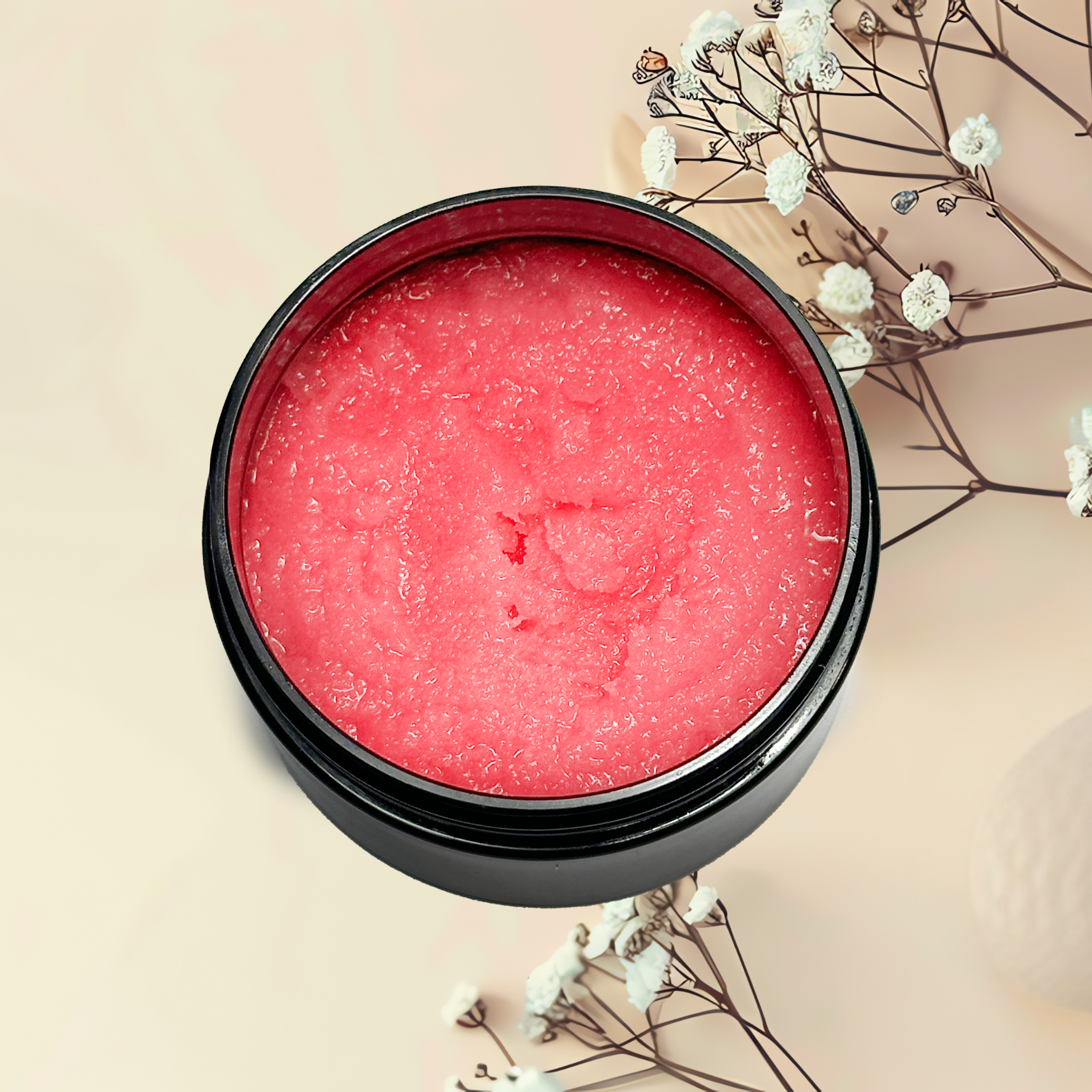 Strawberries & Cream Whipped Sugar Scrub with Shea & Cocoa Butter Vitamin E | 5 oz