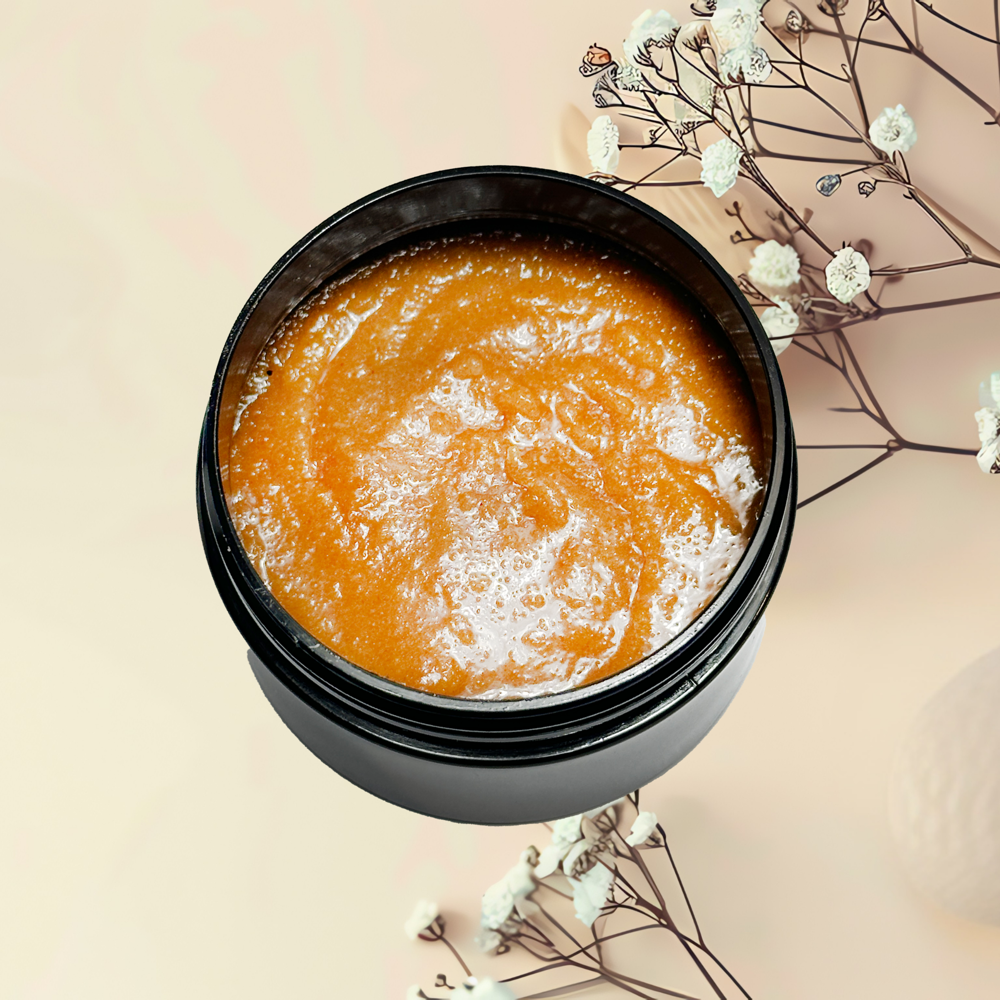 Pumpkin Powder Whipped Sugar Scrub Fragrance Free with Shea & Cocoa Butter | 5 oz