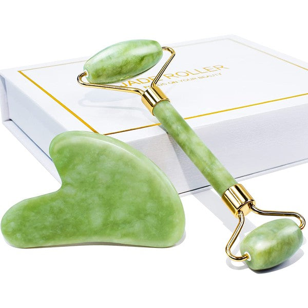 Geschenkset Jade-Roller & Gua Sha