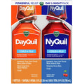 Vicks DayQuil & NyQuil Cold & Flu Relief Liquid, Day & Night Pack, 2 x 12 fl oz