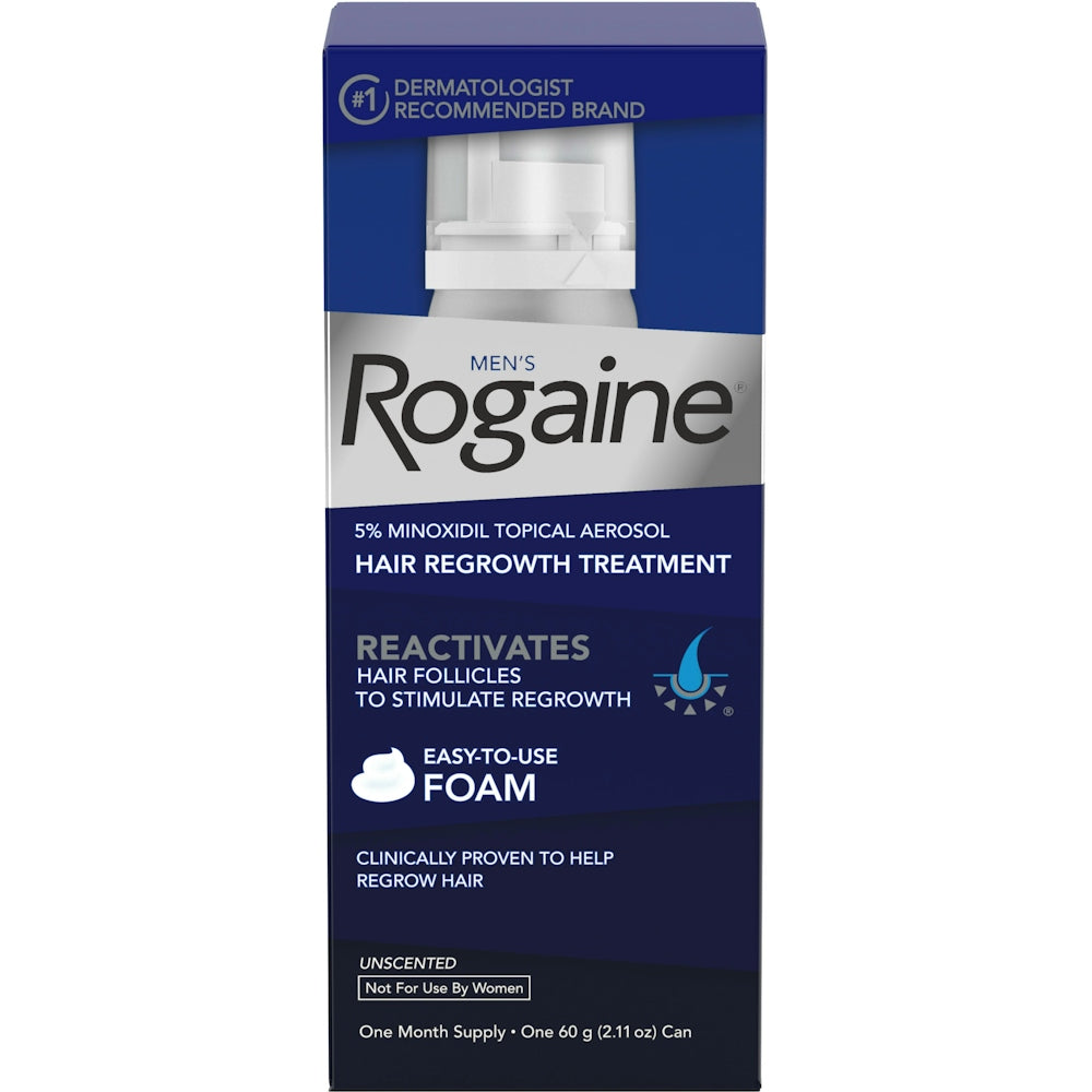 Rogaine Men's  Foam Men's Unscented  Hair Regrowth Treatment 2.11 Oz