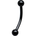 16G Black Electro Titanium Eyebrow Ring
