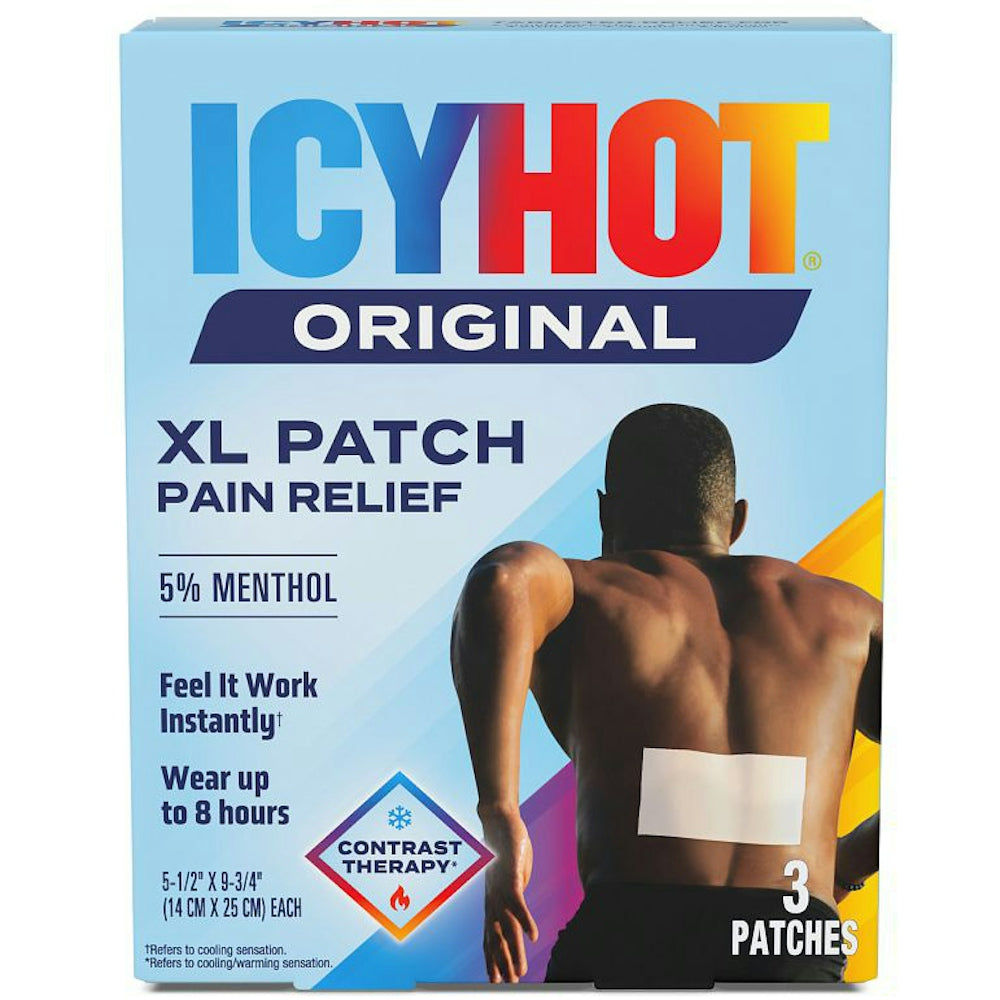 Icy Hot Medicated Patch, Extra Strength, XL Back & Large Areas, 3 Patches
