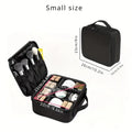 Large Capacity Travel Makeup Bag With Adjustable Dividers - High Quality Oxford Cloth Makeup Storage Box, Portable Makeup Storage Box For Women And Girls, Red/ Black - Perfect Gift For Beauty Lovers,