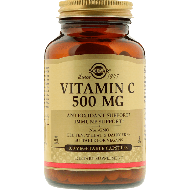 Solgar Vitamin C 500mg 100 Vegetable Capsules
