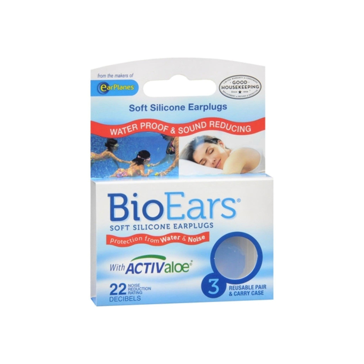 BioEars™ Soft Silicone Earplugs – Antimicrobial Protection (3 Pairs)