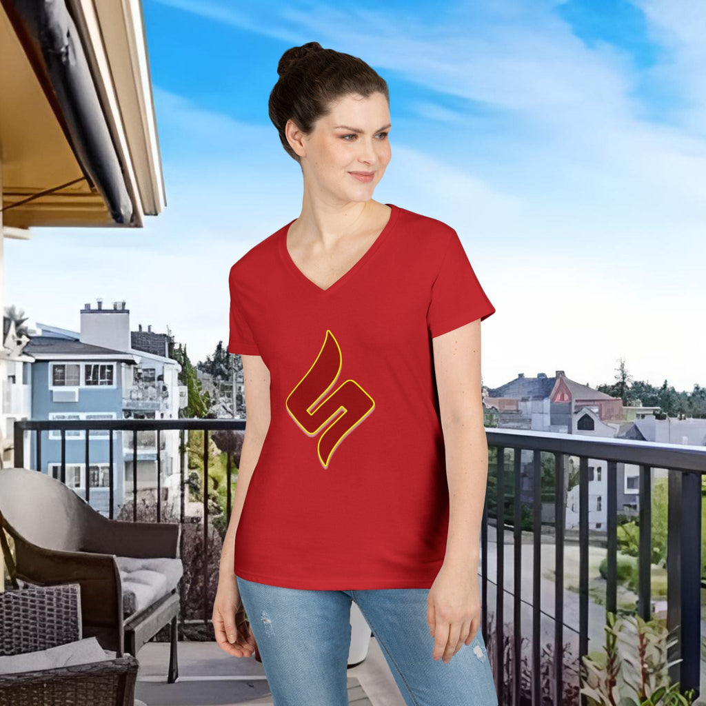 Lady Dabblers Das Shuli Network Damen-V-Ausschnitt-T-Shirt