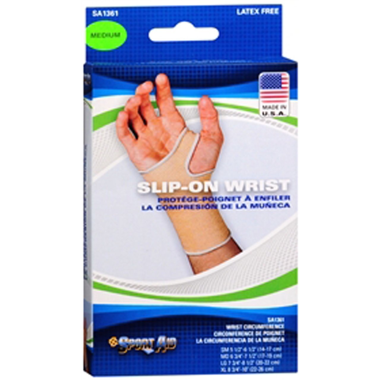 Sport Aid Slip On Wrist Brace Beige Medium