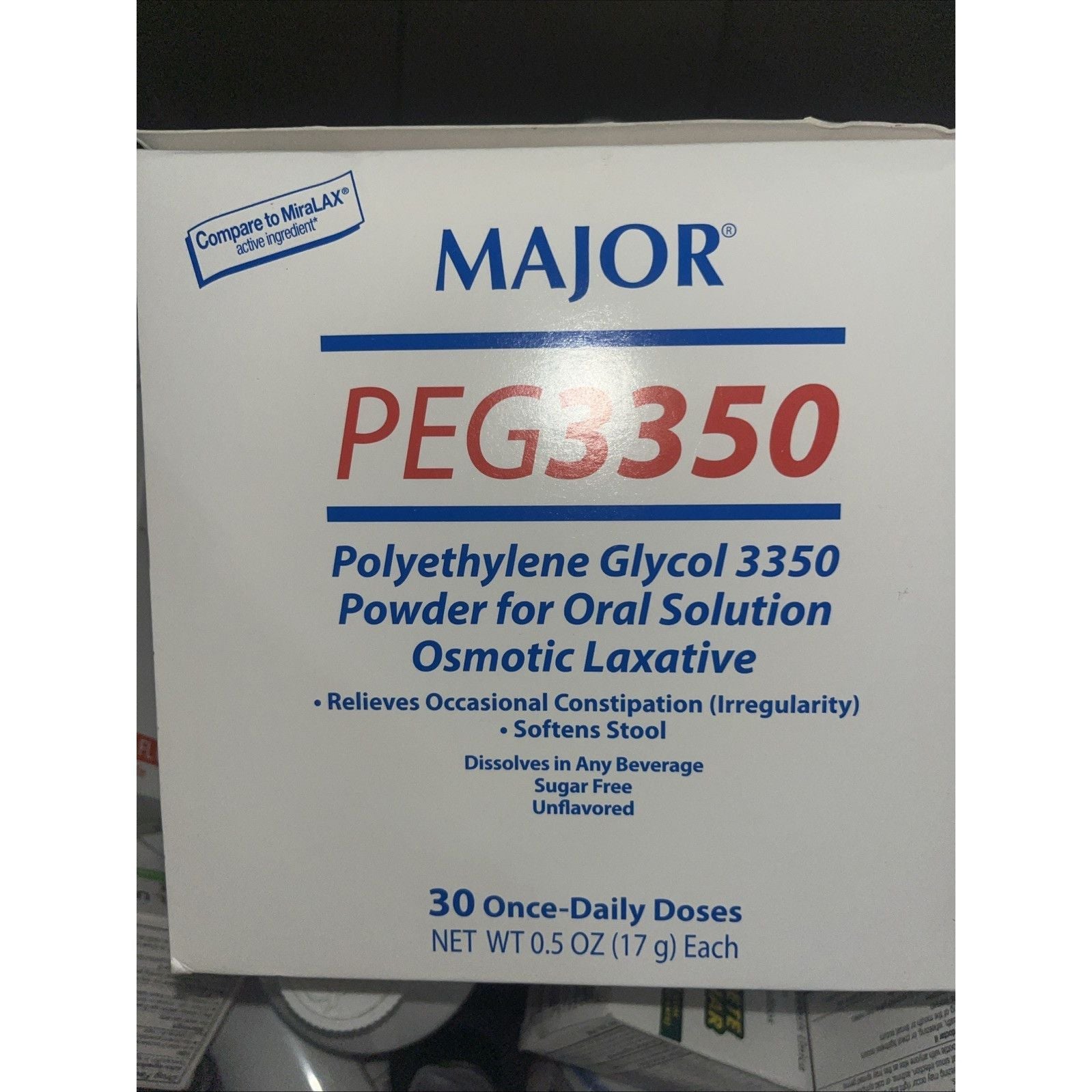 Major Polyethylene Glycol 3350 Powder Laxative