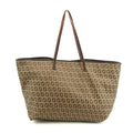 Fendi FF Zucchino Patter Beige Shoulder Bag  #3579