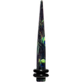 6G Peacock Feathers Acrylic Taper