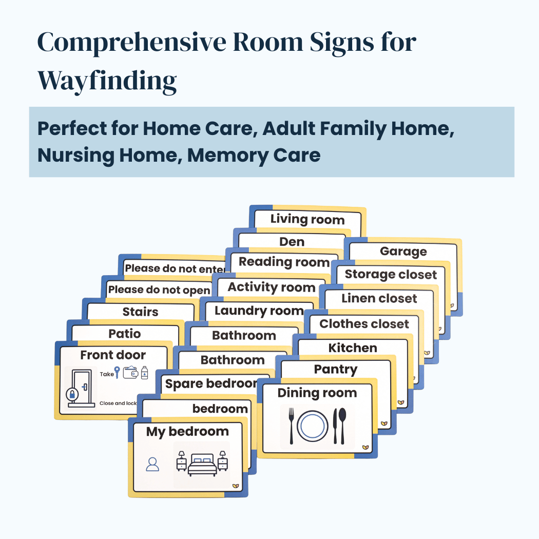 The Familiar Space Room Signs | Memory Support and Visual Support
