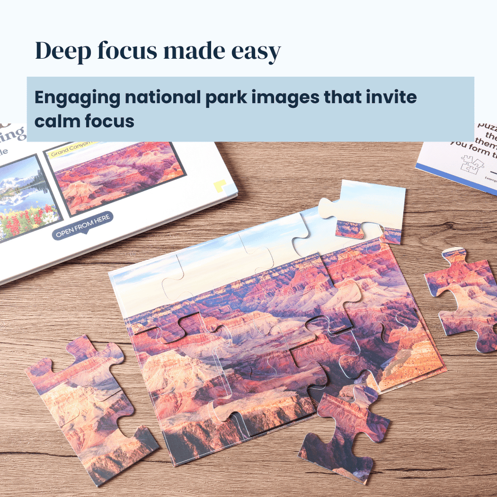 2-in-1 Jigsaw Puzzles for Dementia | Breathtaking Mountains | 12 Pieces