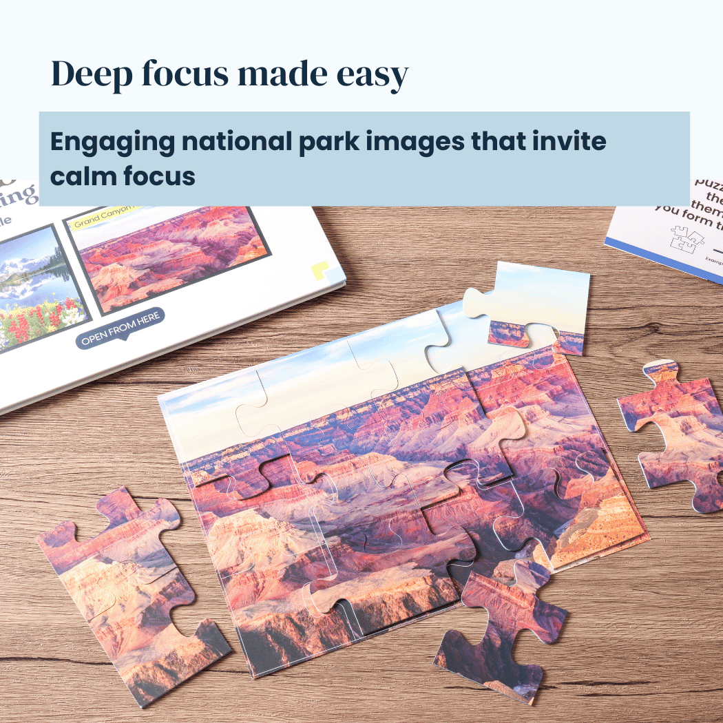 2-in-1 Jigsaw Puzzles for Dementia | Breathtaking Mountains | 12 Pieces