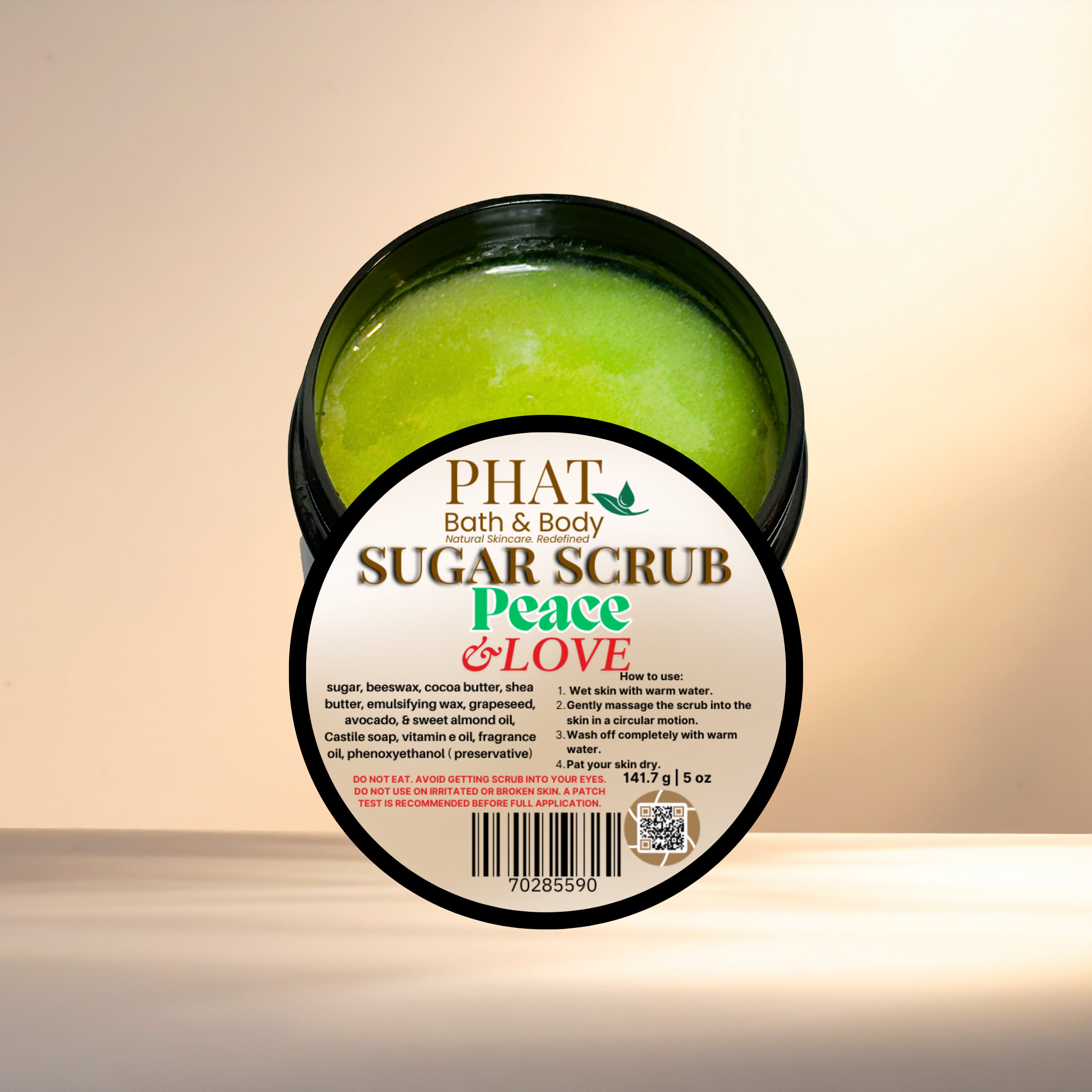 Peace & Love Whipped Sugar Scrub Patchouli with Shea & Cocoa Butter | 5 oz
