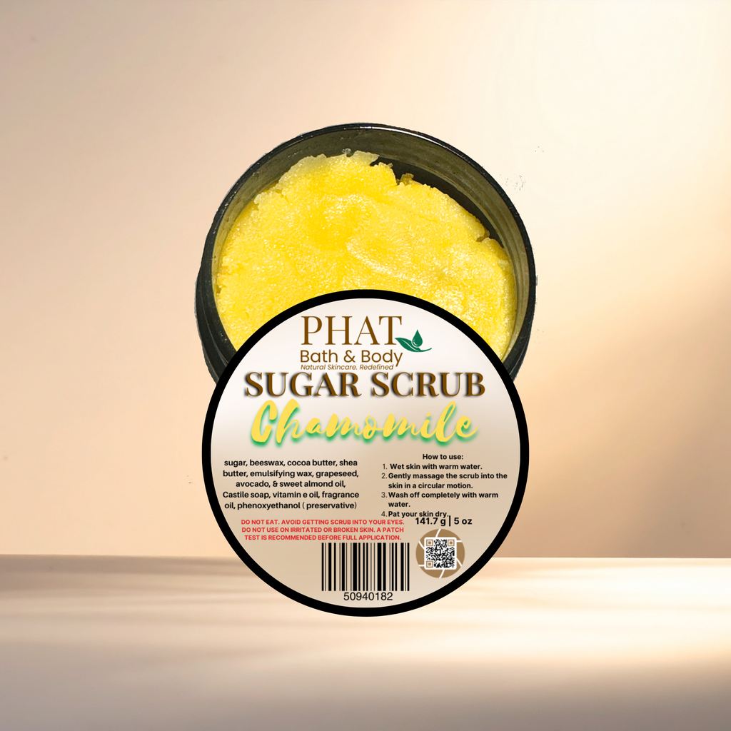 Chamomile Whipped Sugar Scrub Cocoa Butter with Essential Oil | 5 oz