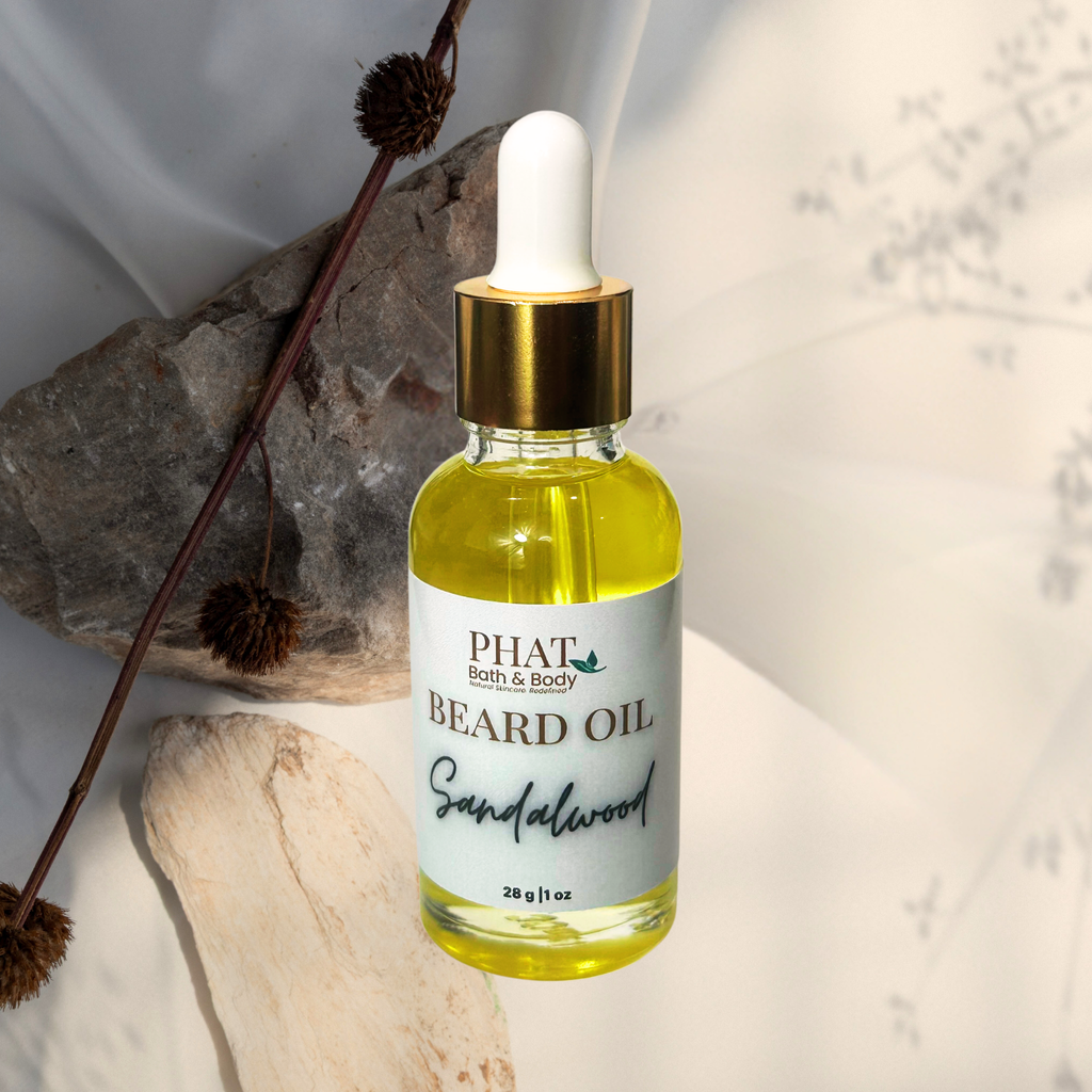 Sandalwood Natural Beard Oil with Rosehip Essential & Carrot Seed Oil | 1 oz