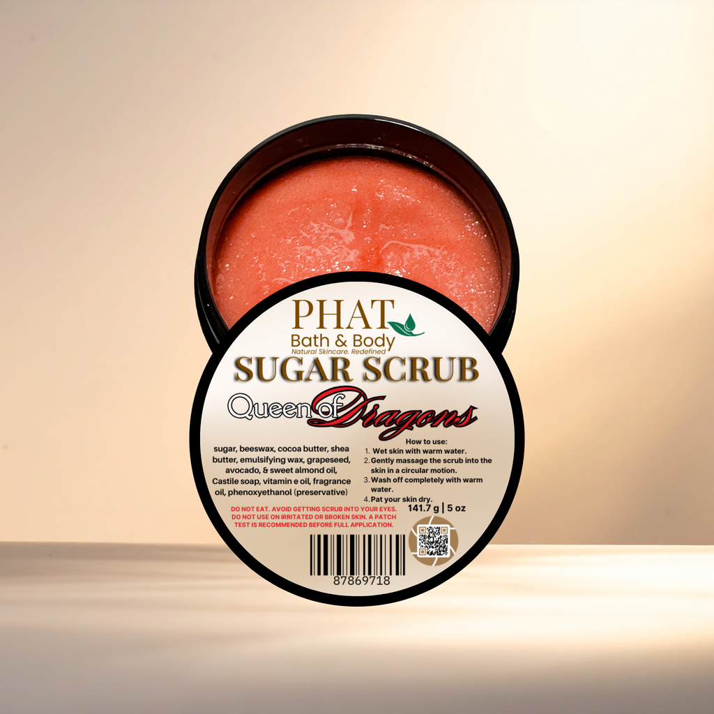 Queen of Dragons Whipped Sugar Scrub with Cocoa Butter Dragons Blood Type | 5 oz