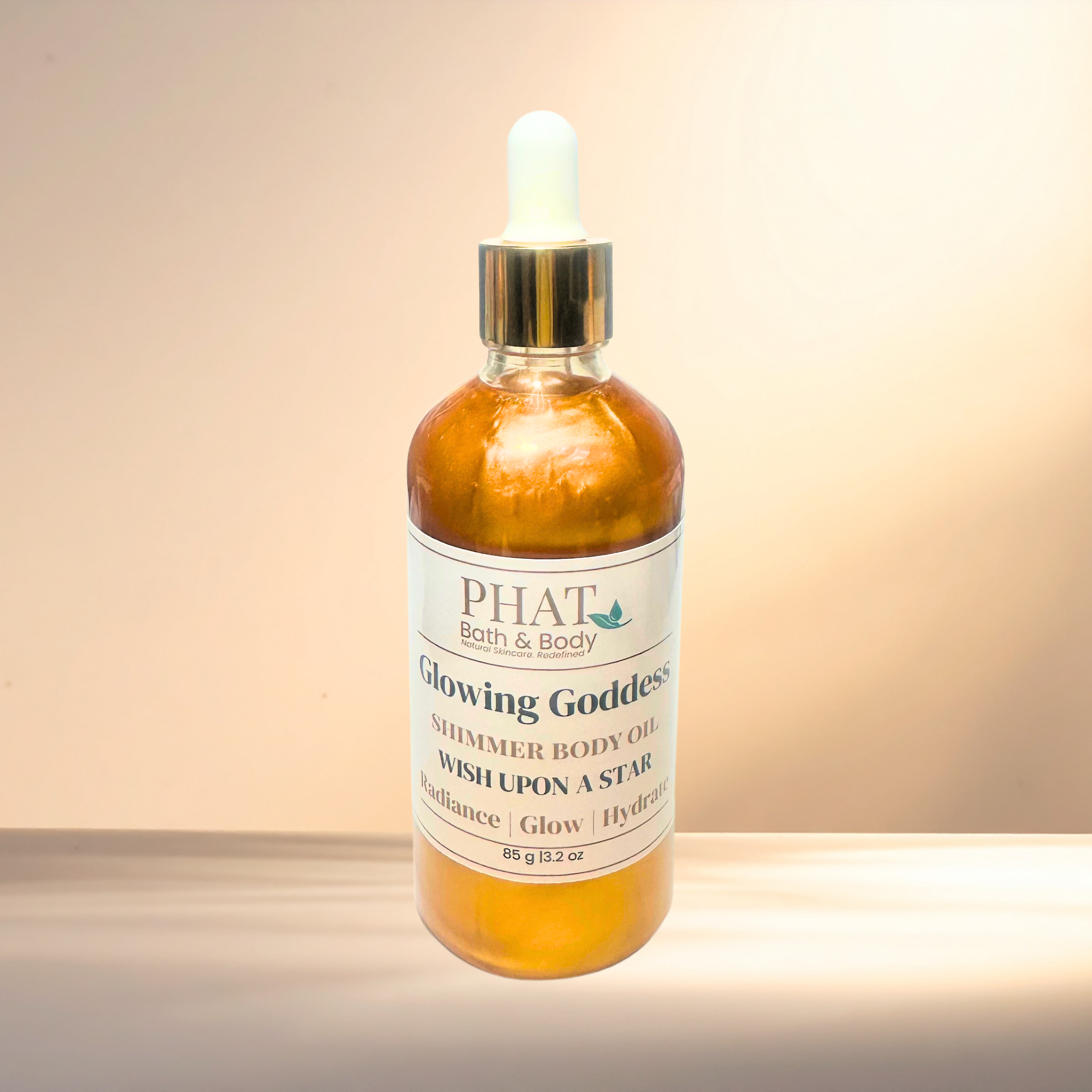 Wish Upon a Star Glowing Goddess Natural Shimmer Body Oil Thousand Wishes Type Golden Glow | 3.2 oz