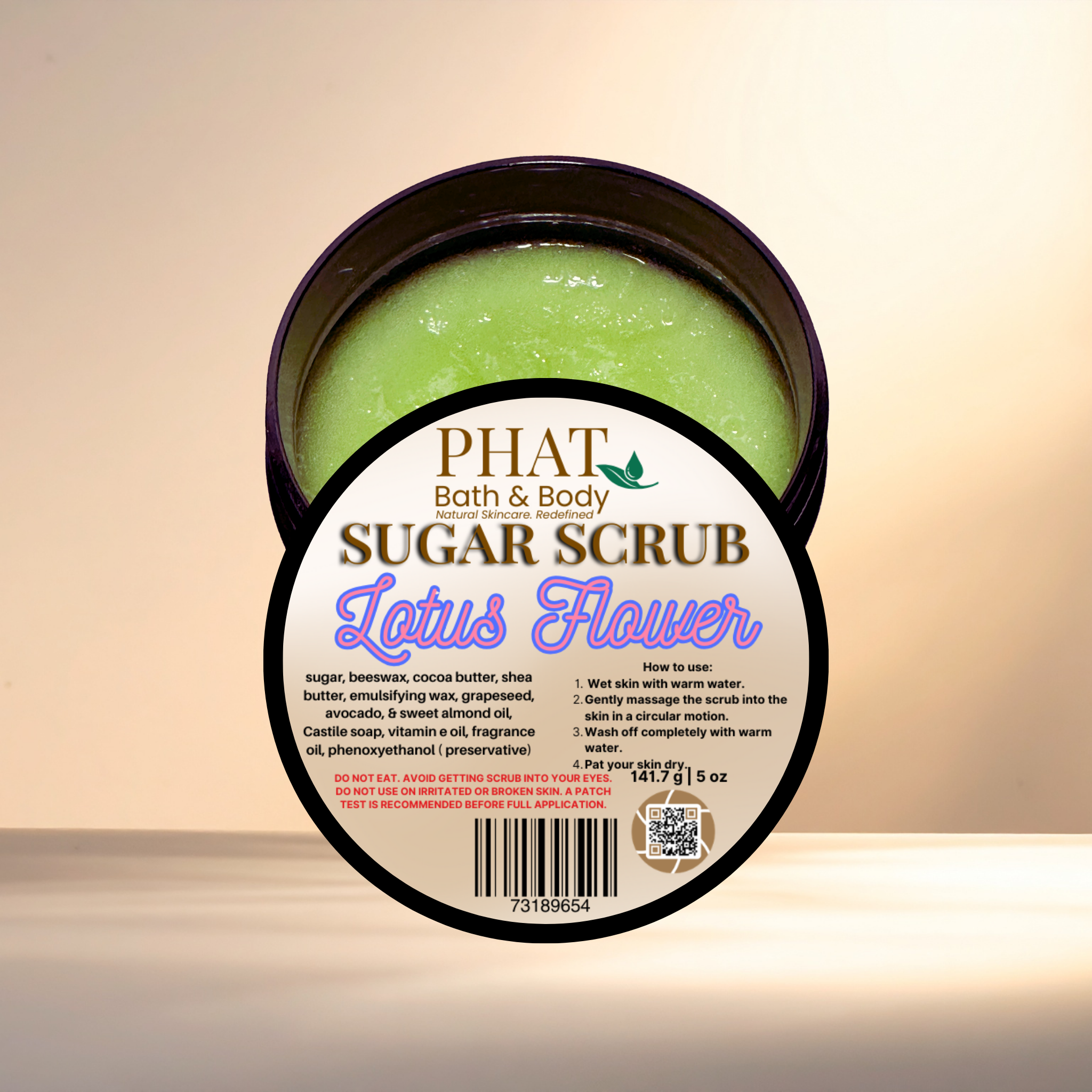 Lotus Flower Whipped Sugar Scrub with Cocoa Butter Bamboo & Lotus Type | 5 oz