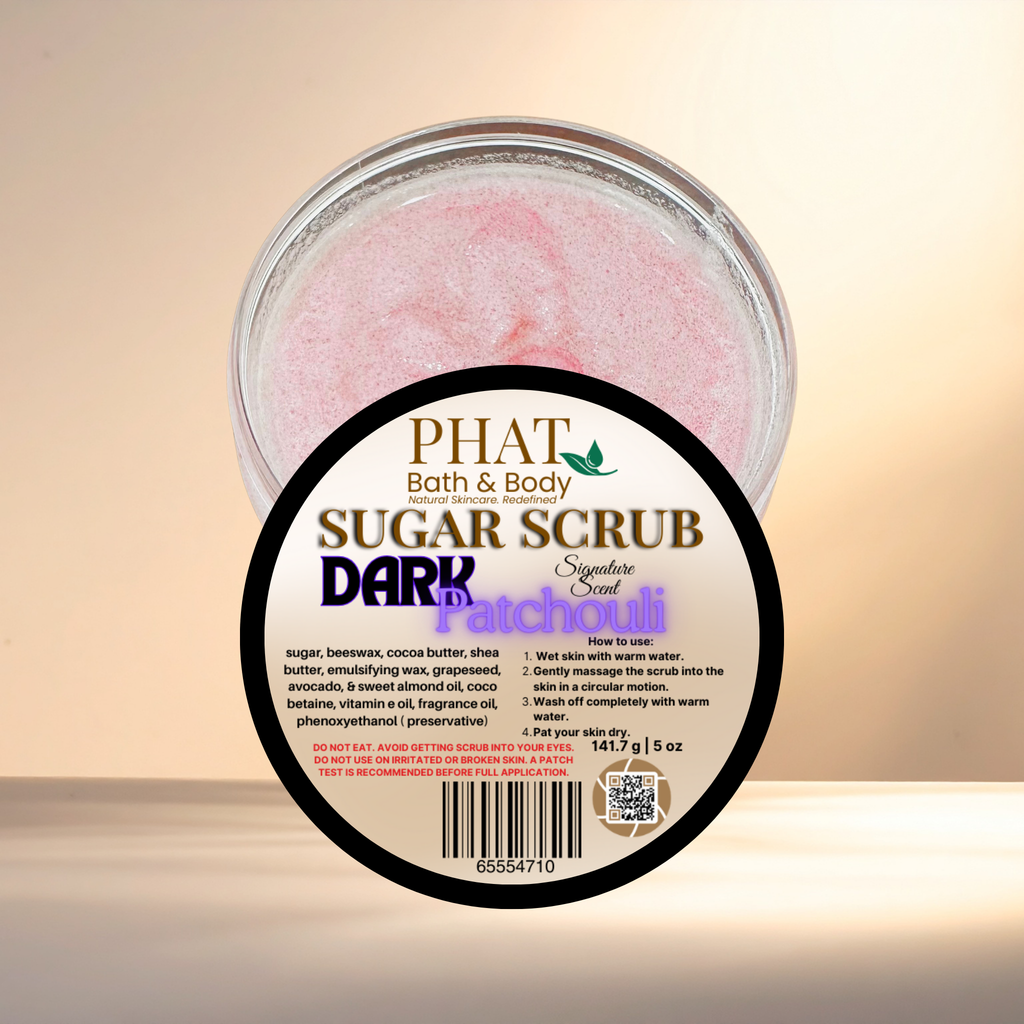 Dark Patchouli Signature Scent Whipped Sugar Scrub with Cocoa Butter Scrub | 5 oz