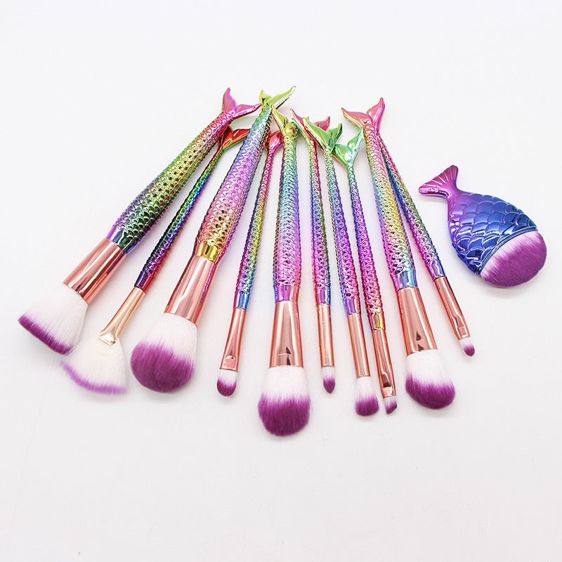 10 Meerjungfrauen Make-up Pinsel Set Schönheitswerkzeuge Bestseller Make-up Pinsel Kombination