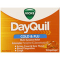 Vicks Day Quil Cold And Flu Medicine, 16 Liqui Caps, Daytime, Non Drowsy Relief For Cough, Sore Throat, Fever, Congestion