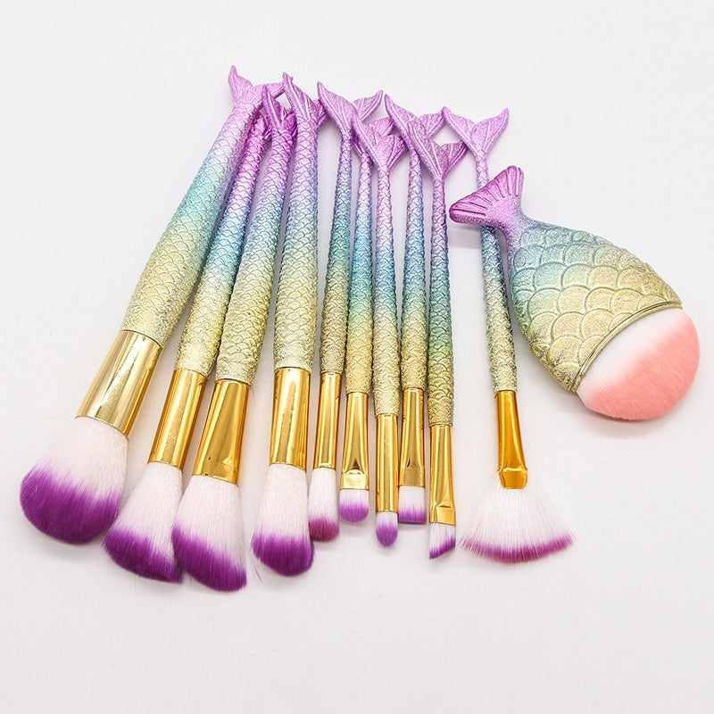 10 Meerjungfrauen Make-up Pinsel Set Schönheitswerkzeuge Bestseller Make-up Pinsel Kombination