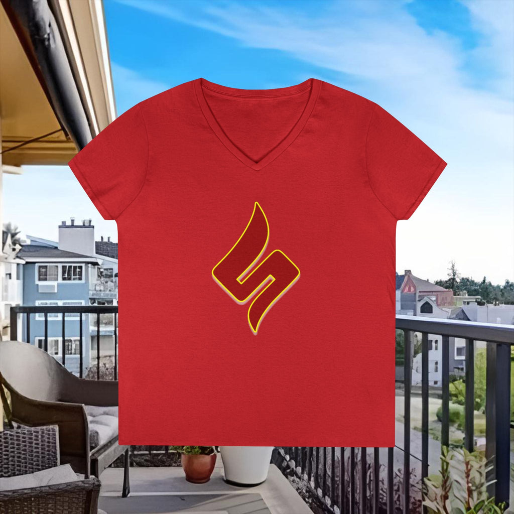 Lady Dabblers Das Shuli Network Damen-V-Ausschnitt-T-Shirt