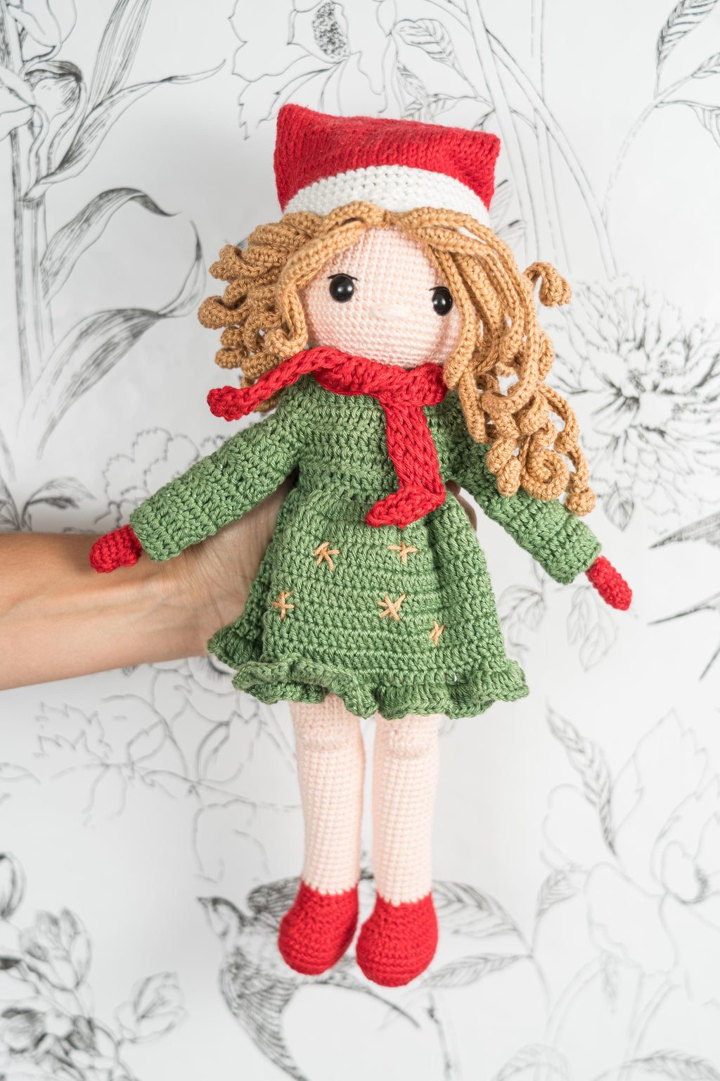 Amigurumi-Puppe zu Weihnachten, gehäkeltes Weihnachtsgeschenk
