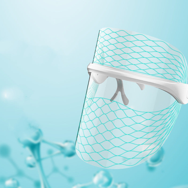 Wiederaufladbare LED-Siebenfarben-Touch-Farb-Lichtmaske Schönheitsmaske Photonen-Verjüngungsspektrometer