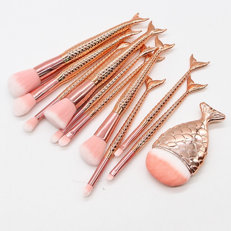10 Meerjungfrauen Make-up Pinsel Set Schönheitswerkzeuge Bestseller Make-up Pinsel Kombination