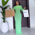 Long sleeved plush slim fit dress