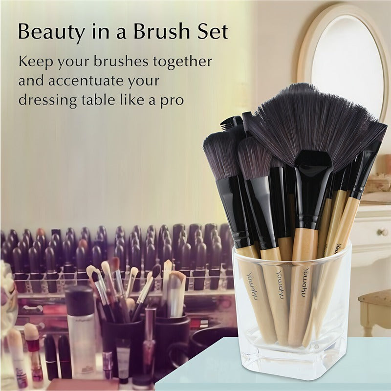 Ein tragbares 32-teiliges Make-up-Pinselset, das perfekt für Reisen, Geschäftsreisen und Make-up im Freien ist.