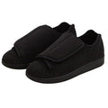 Silverts Womens Extra Extra Wide Easy Closure Slippers Black