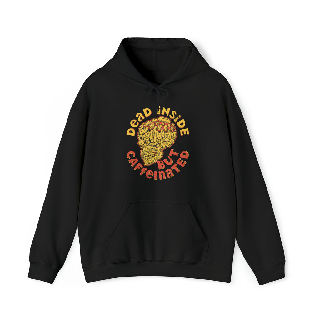 "DirkyThreadz 'Dead Inside But Caffeinated' Hoodie - Statement für Kaffee-Liebhaber"